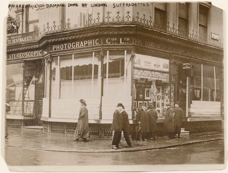 Damage done by london suffragettes to the premises of the london stereoscopic & photographic co ltd npg x196282