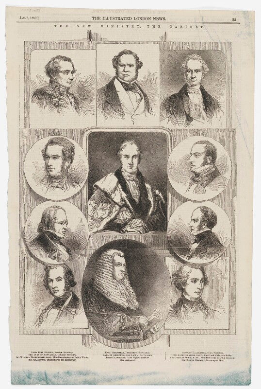 'the new ministry the cabinet', january 1853 npg d45901