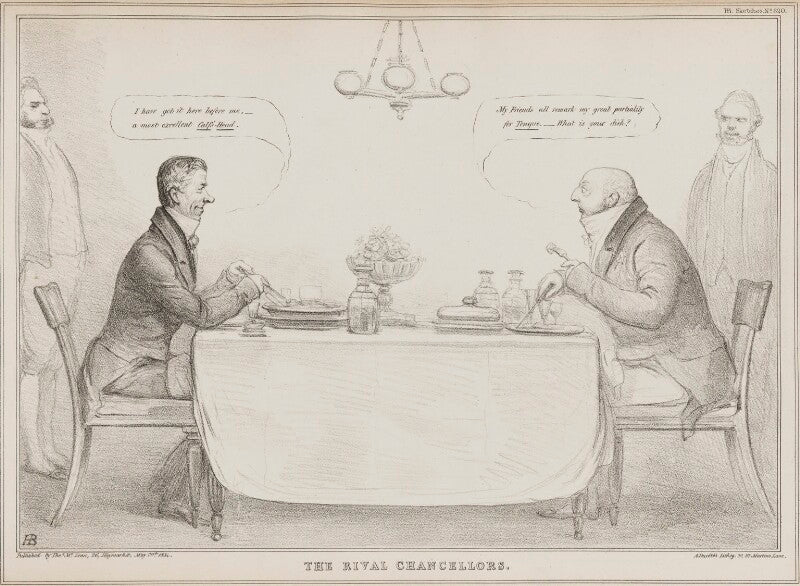 The rival chancellors (henry brougham, 1st baron brougham and vaux; william frederick, 2nd duke of gloucester) npg d41255