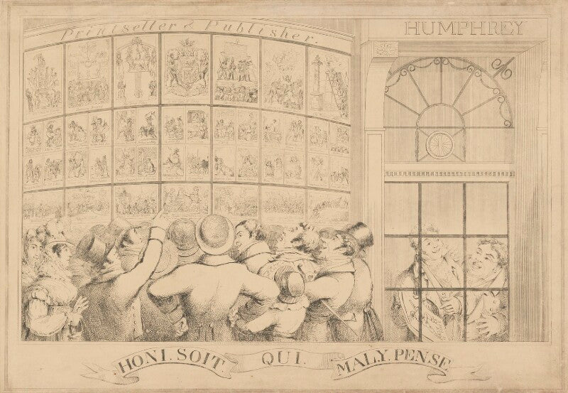 Honi. soit. qui. mal. y. pense. (possibly includes a portrait of george humphrey) npg d17896