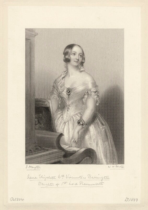 Jane elizabeth (née liddell), viscountess barrington npg d11125