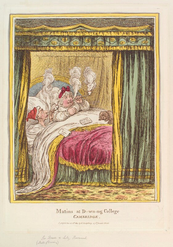 'matins at d wn ng college cambridge' (sir busick harwood; lady elizabeth harwood (née peshall)) npg d12937