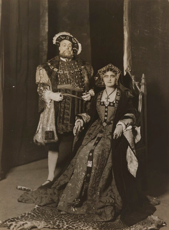 Wilfred walter as henry viii; florence saunders as queen katherine npg x83518