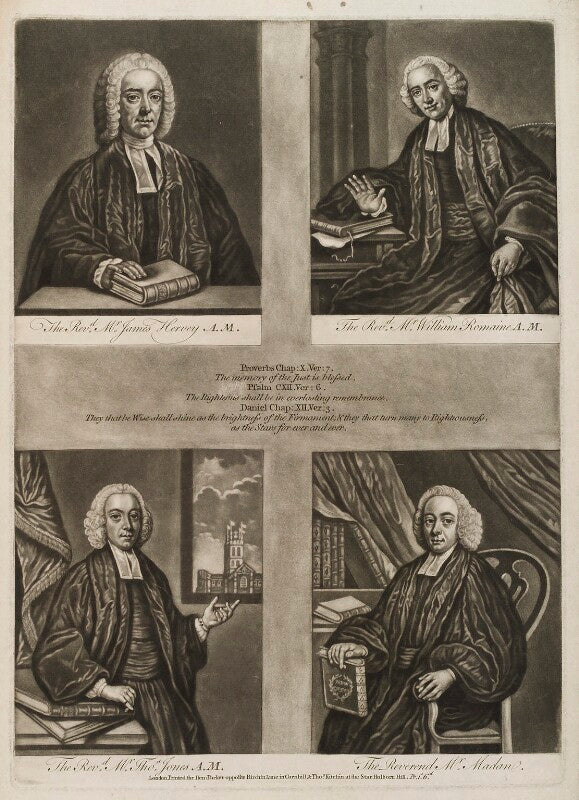 James hervey; william romaine; thomas jones; martin madan npg d20340