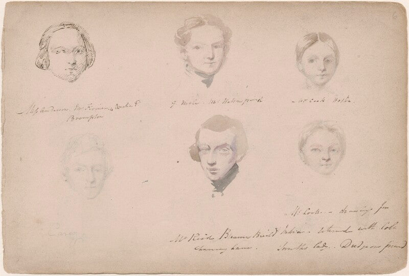 Miss anderson; g. mole; miss cook; mr reid; probably mrs cook and an unknown man npg d23313(8)