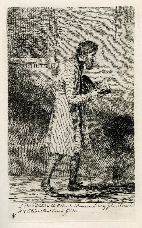 Unknown man reading npg d40082