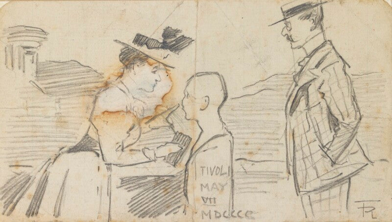 Tourists at tivoli, rome (two unknown sitters) npg d43106