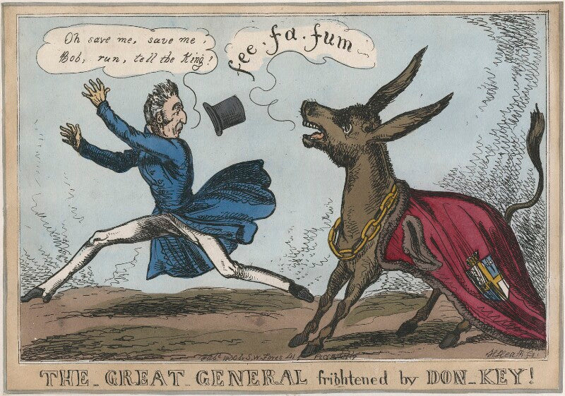 The great general frighted by don key! npg d48832