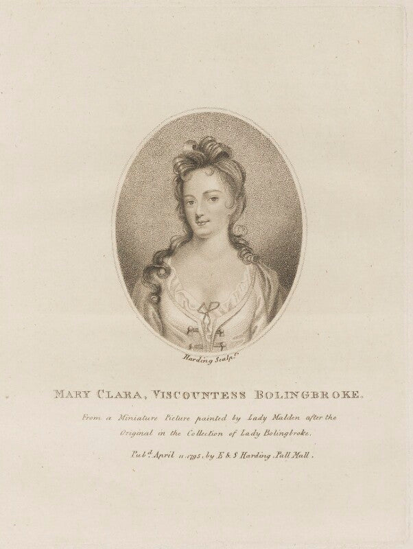 Marie clare (née des champs de maresilly), viscountess bolingbroke npg d14127