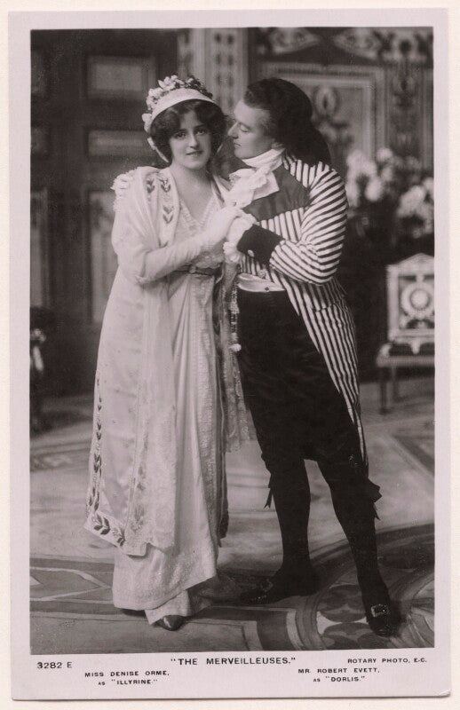 Denise orme as illyrine and robert evett as dorlis in 'the merveilleuses' npg x139932