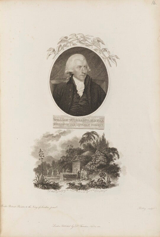 William withering with 'dr withering analysing the queen's bath at the request of the court of portugal' npg d34347
