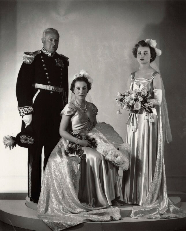 Sir charles arthur mander, 2nd bt; monica claire cotterill (née neame), lady mander; (carinthia) jill ramsden (née mander) npg x153454