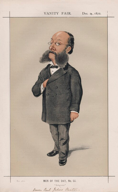 (paul) julius de reuter, baron de reuter (né israel beer josaphat) ('men of the day, no. 55.') npg d43566