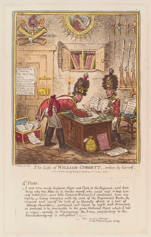 'the life of william cobbett written by himself. no 4' (william cobbett) npg d12927