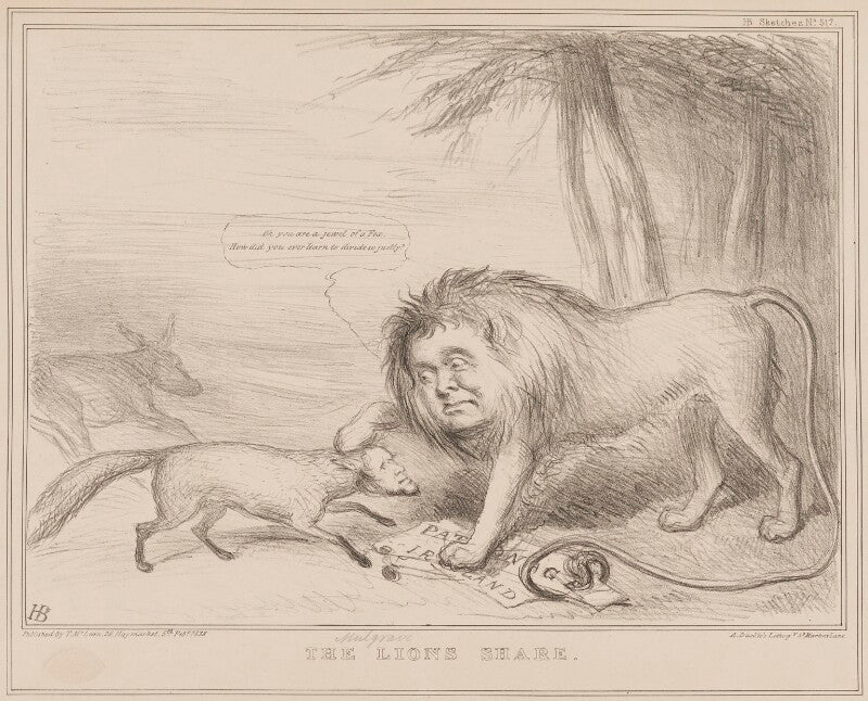The lion's share (constantine henry phipps, 1st marquess of normanby; daniel o'connell) npg d41451