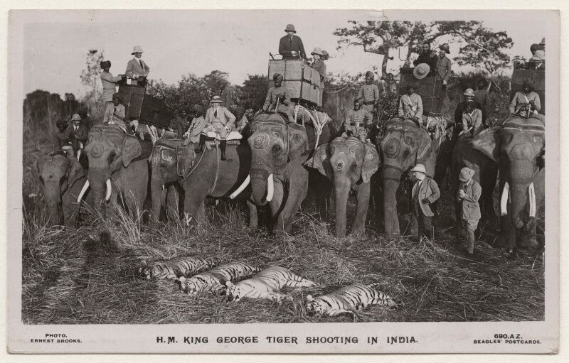 'h.m. king george tiger shotting in india' (king george v and others) npg x193181