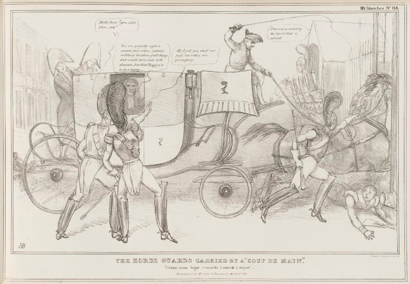 The horse guards carried by a "coup de main" (henry brougham, 1st baron brougham and vaux) npg d41053