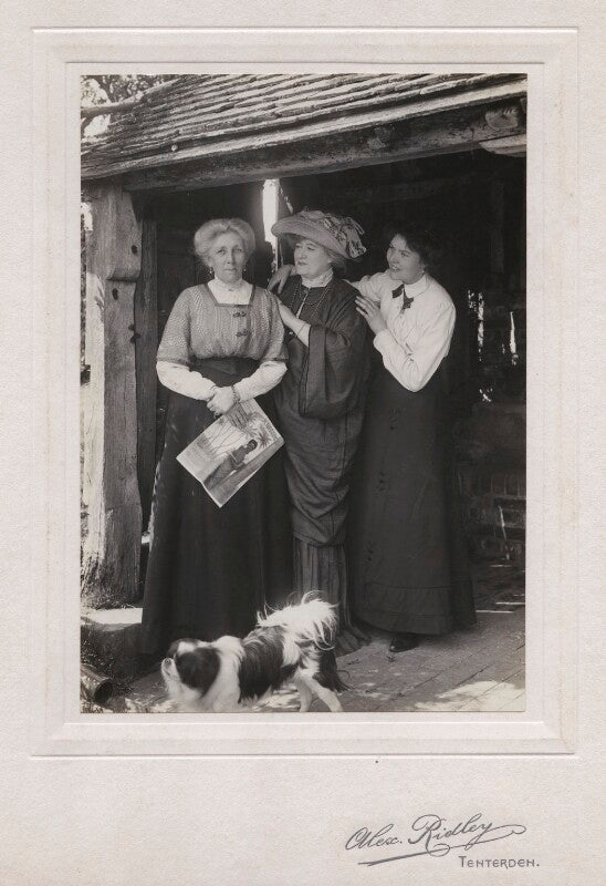 Probably elizabeth rumball (née bocking); ellen terry; rosemary ('rosie') nell ann craig npg x46545