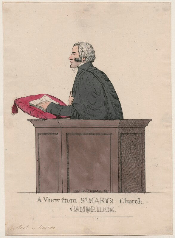 Charles simeon ('a view from st mary's church, cambridge') npg d47079