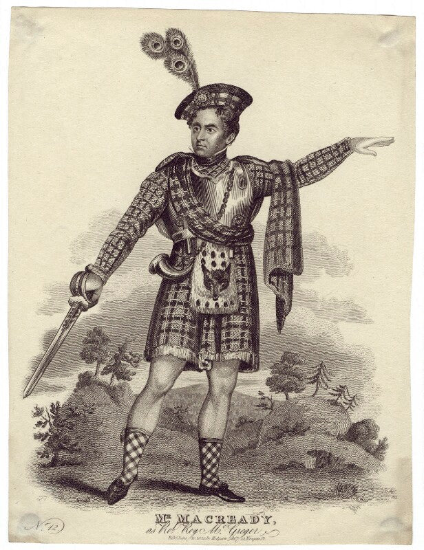 William charles macready as rob roy mcgregor npg d5187