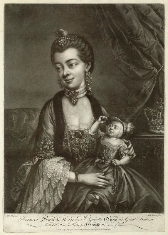 Charlotte of mecklenburg strelitz; king george iv when prince of wales npg d33075