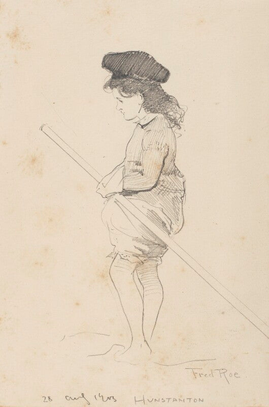 Unknown girl paddling in the sea at hunstanton npg d43083