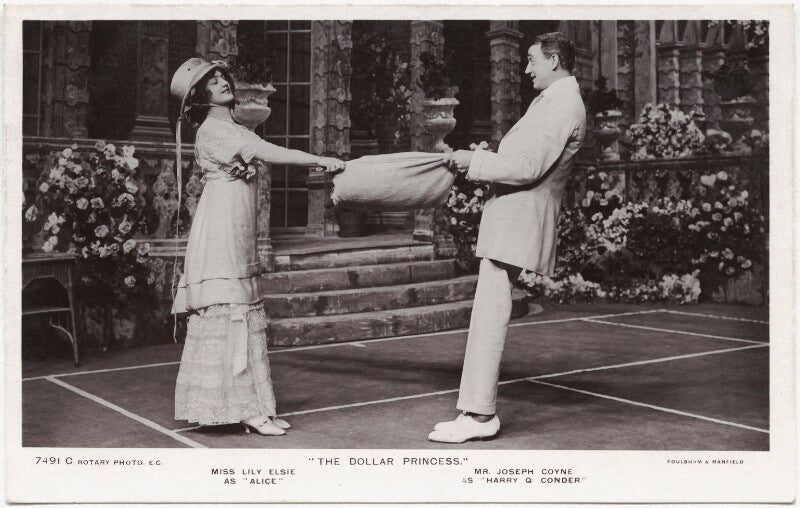 Lily elsie as alice and joseph coyne as harry q conder in 'the dollar princess' npg x135271