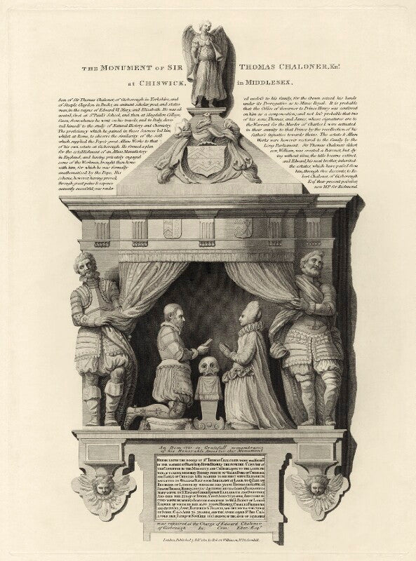 Monument of sir thomas chaloner the younger at chiswick in middlesex npg d26131