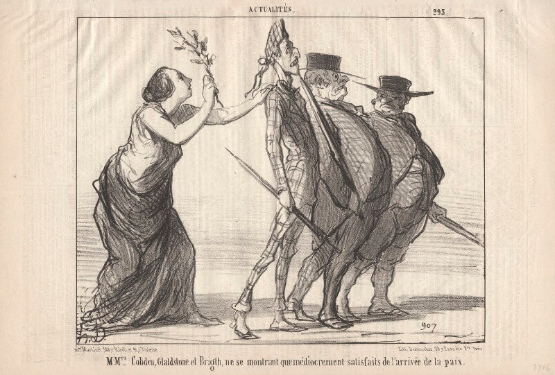 Richard cobden; william ewart gladstone; john bright npg d9765