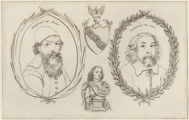 John tradescant the elder, john tradescant the younger, elias ashmole npg d28375