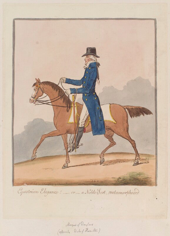 Alexander hamilton, 10th duke of hamilton ('equestrian elegance! or a noble scot, metamorphosed') npg d12808