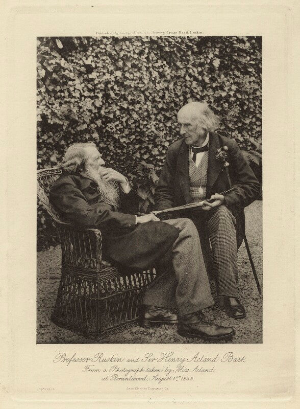 John ruskin; sir henry wentworth acland, 1st bt npg x13297