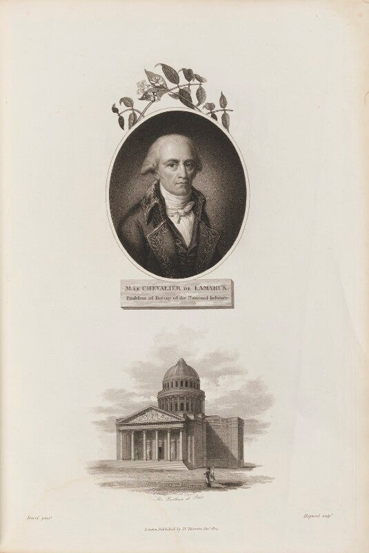 Jean baptiste pierre antoine de monet, chevalier de lamarck with 'the pantheon at paris' npg d34338