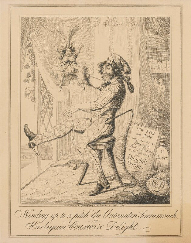 Winding up to a pitch" the automaton scaramouch, .or, harlequin courier's delight npg d17919a