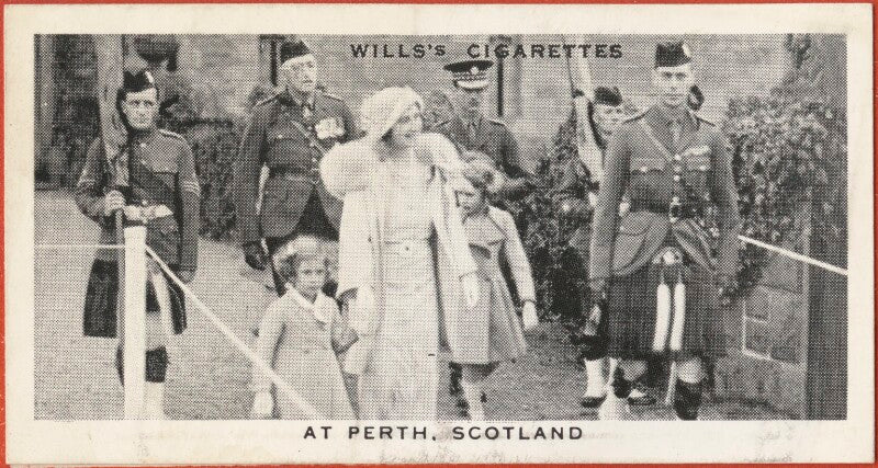 'at perth, scotland' (king george vi; queen elizabeth, the queen mother; queen elizabeth ii; princess margaret; 4 unknown sitters) npg d47310
