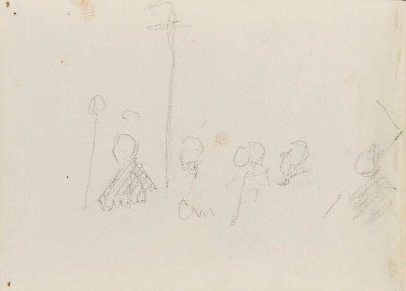 'the passing of john sargent'; preparatory study (six unknown sitters) npg d43182b