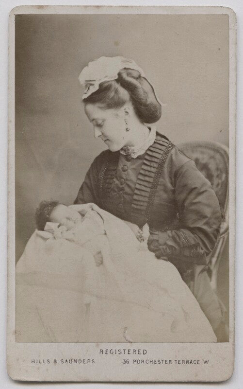 Possibly harriet sarah (née loyd), lady wantage with child npg ax139317