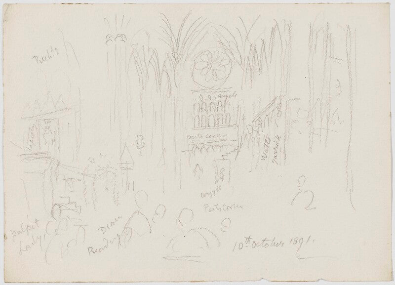 Sketches of westminster abbey npg d6720