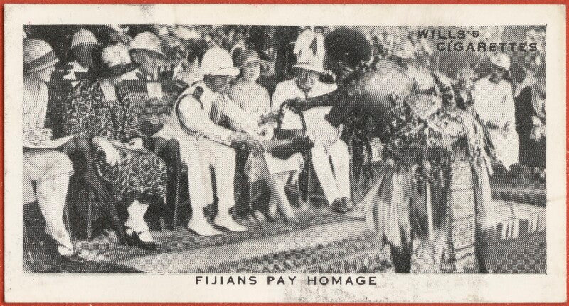 'fijians pay homage' (king george vi; queen elizabeth, the queen mother; 10 unknown sitters) npg d47291