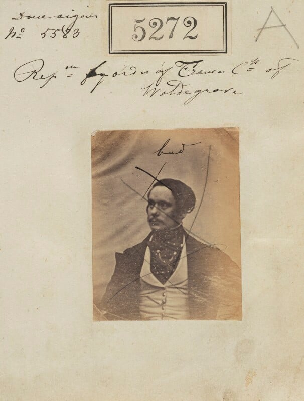 Unknown man ('reproduction by order of frances elizabeth anne (née braham), countess waldegrave') npg ax53309