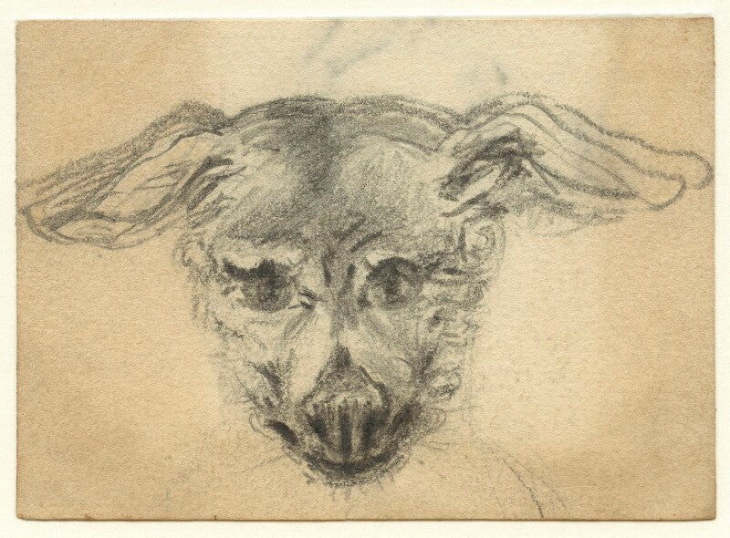 Sketch of the head of a dog npg d23181