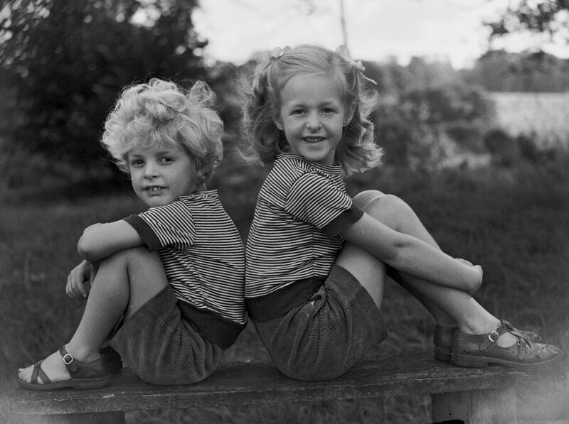 Charles acheson, 7th earl of gosford; (francesca georgina) caroline (née acheson), lady fleming npg x78084