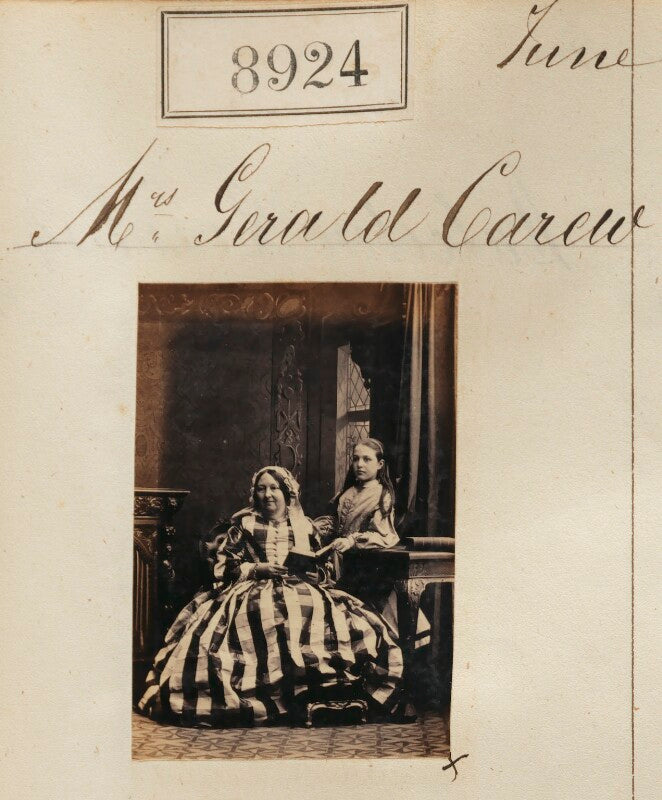 Elizabeth ann carew (née black) and unknown girl ('mrs gerald carew') npg ax58747