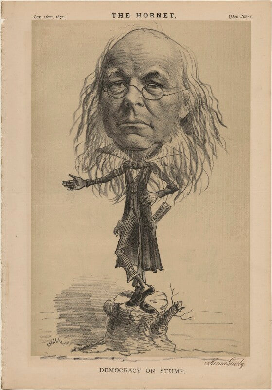 Horace greeley ('democracy on stump') npg d48310