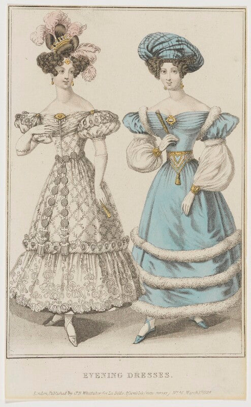 'evening dresses', march 1829 npg d47654