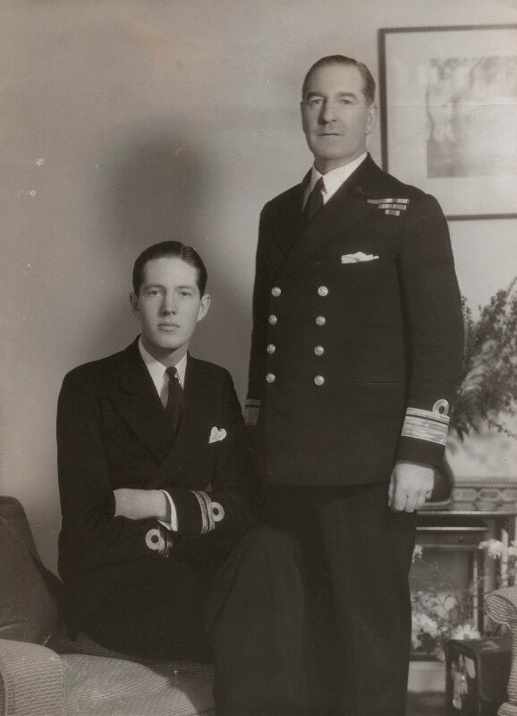 Sir harold martin burrough with his son, john outhit harold burrough npg x83564