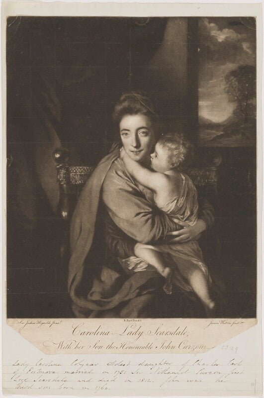 'caroline curzon (née colyear), lady scarsdale with her son the honourable john curzon' (john curzon; caroline curzon (née colyear), lady scarsdale) npg d40563