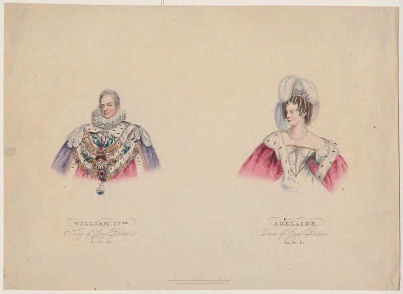 King william iv; queen adelaide (princess adelaide of saxe meiningen) npg d8129