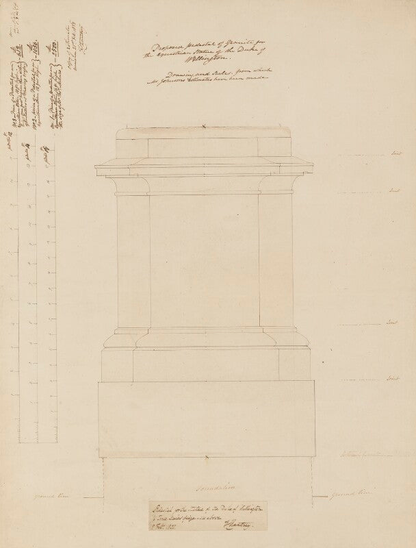 Sketch of pedestal for statue of the duke of wellington npg 316a(137)