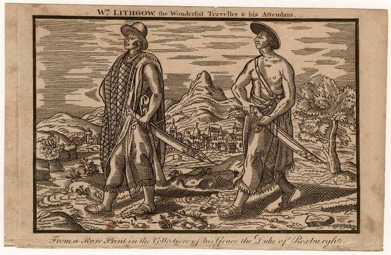 'william lithgow, the wonderful traveller and his attendant' (william lithgow) npg d7901